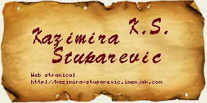 Kazimira Stuparević vizit kartica